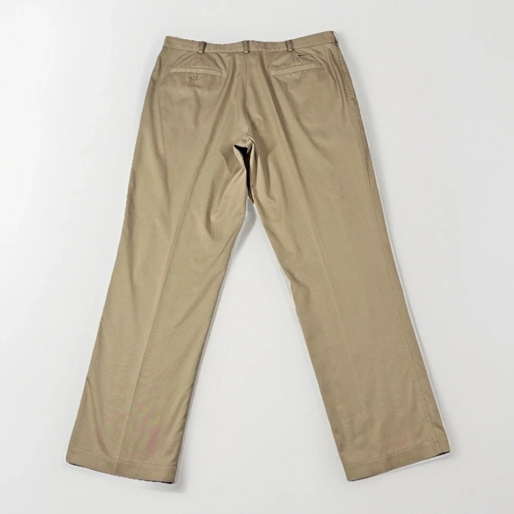 Nike Golf Pants Mens 34x32 Khaki Fit Dry Flat Front Straight Leg 319685-235
